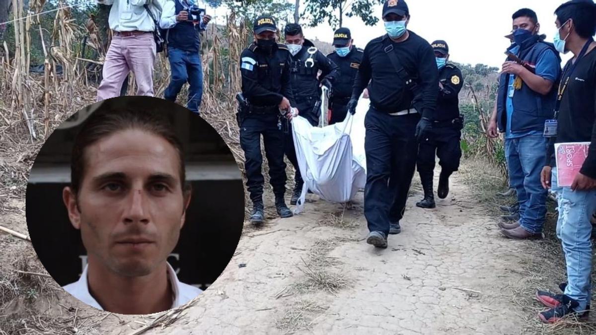 La Policía Nacional Civil de Guatemala se lleva el cuerpo sin vida de Pau Zaragoza de la aldea de Las Canoas de San Andrés Semetabaj.