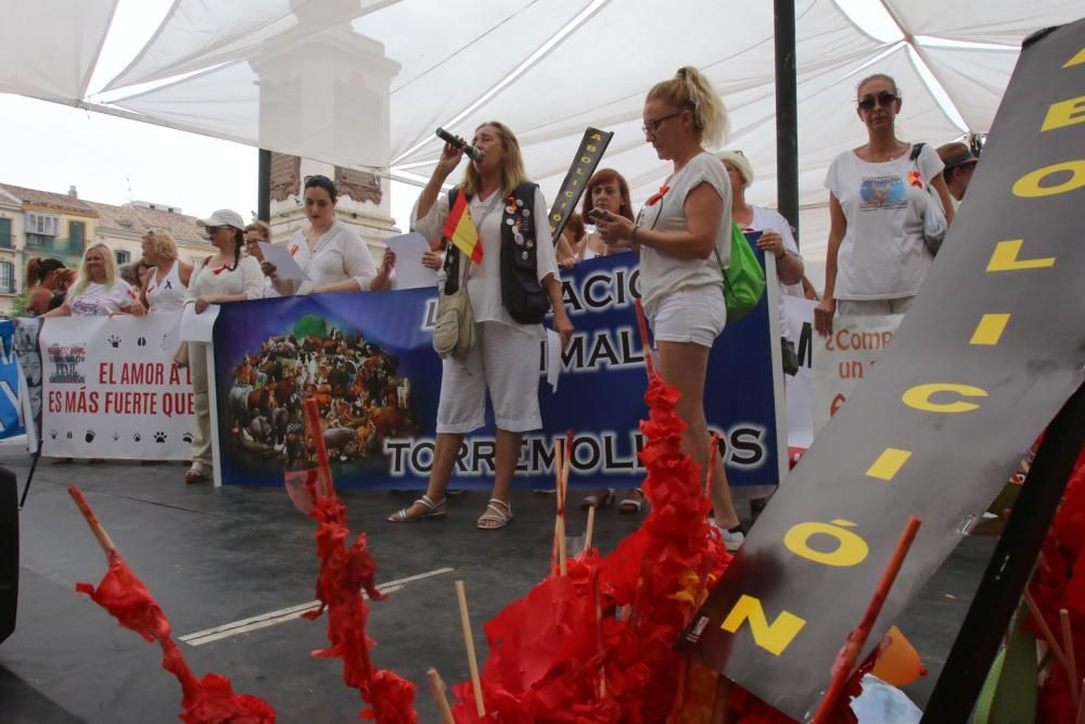 Manifestación antitaurina en Málaga