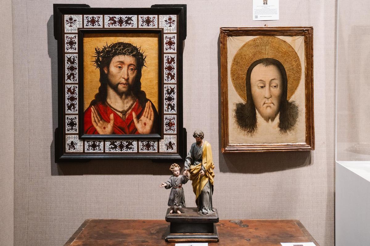 Piezas del entorno de Jacomart (derecha), seguidor de Dieric Bouts y 'San José con el Niño' de Pedro de Mena