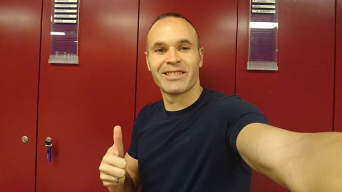 Andrés Iniesta, después del partido contra el Málaga en el Camp Nou