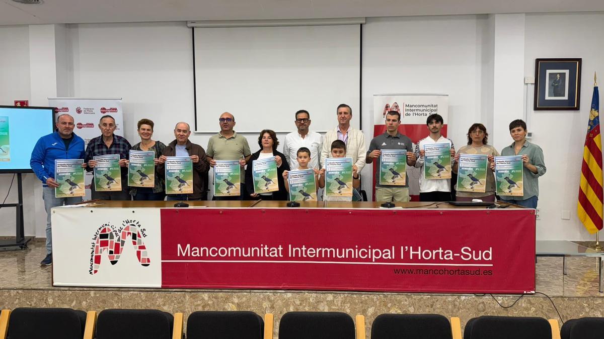 Presentació Trofeu Mancomunitat Horta Sud Pilota, este viernes.