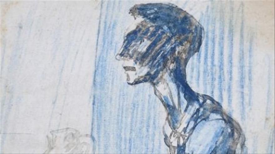 Subastan por 85.000 euros un dibujo de la etapa azul de Picasso