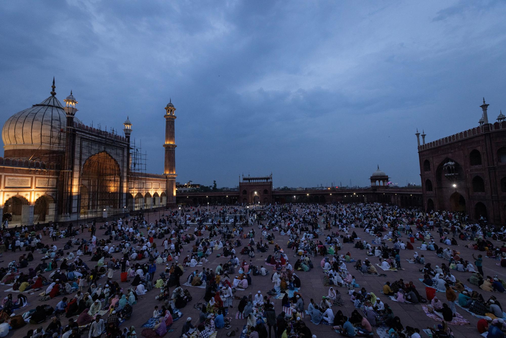 First Friday prayers of the holy month of Ramadan at the Jama Masjid in Delhi