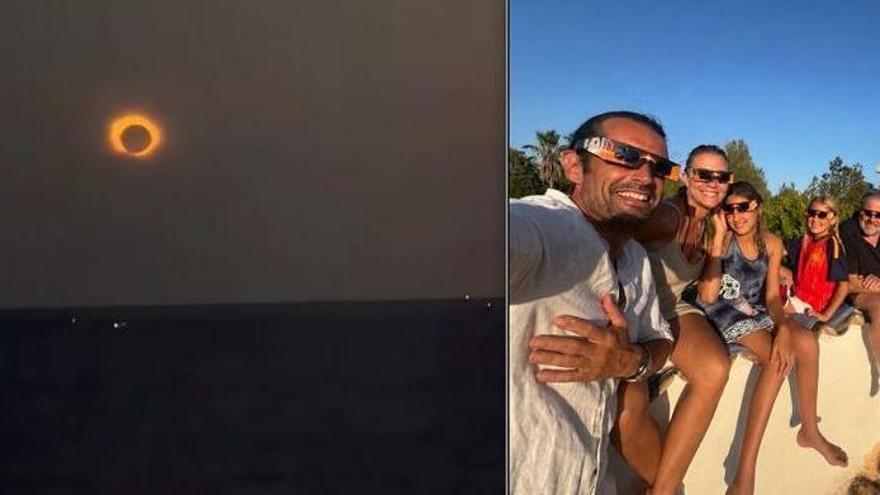 La estrella de Hollywood Orlando Bloom disfruta del eclipse desde Mallorca