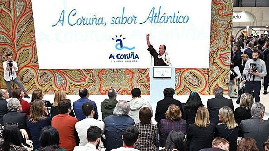 Presentación de A Coruña en Fitur, ayer.
