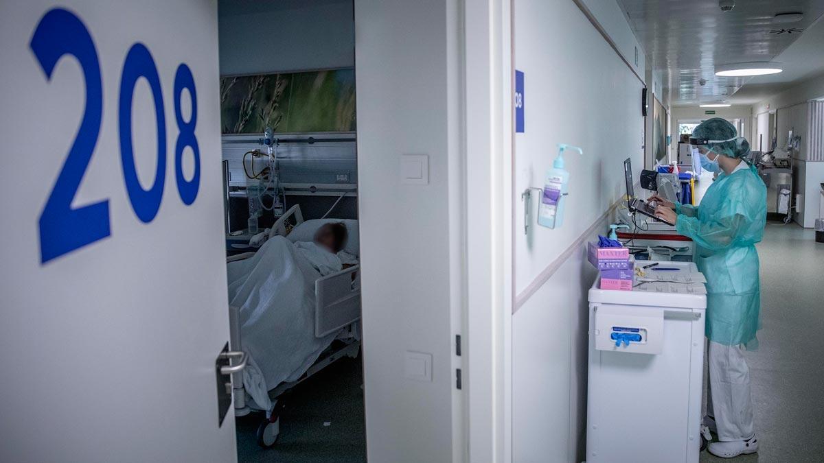 Hospitalizados por covid en el edificio Garbí del Parc Sanitari Pere Virgili. Hospitalizados por covid en el edificio Garbí del Parc Sanitari Pere Virgili.