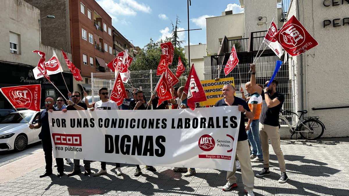 Manifestación de la Policía Local en Caravaca