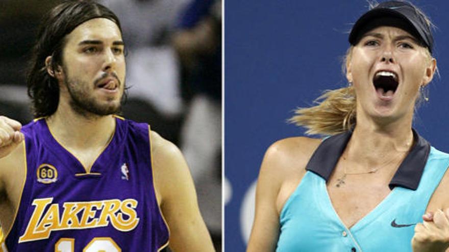 Sasha Vujacic y Maria Sharapova.