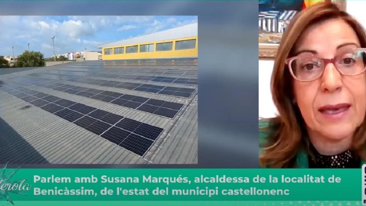 La alcaldesa de Benicàssim, Susana Marqués, volvió a pasarse esta semana por el magacín ‘La Panderola’, de Medi TV.