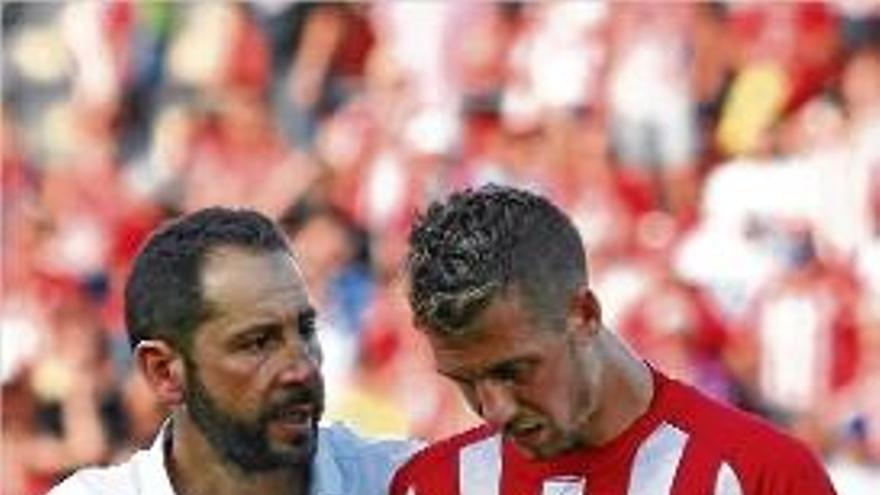 Machín consola Lejeune, un cop acabat l&#039;últim Girona-Lugo.