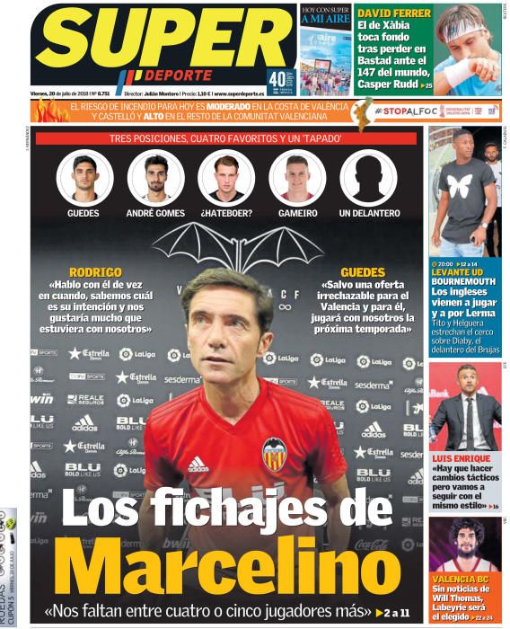 Portada SUPERDEPORTE viernes 20 de julio de 2018