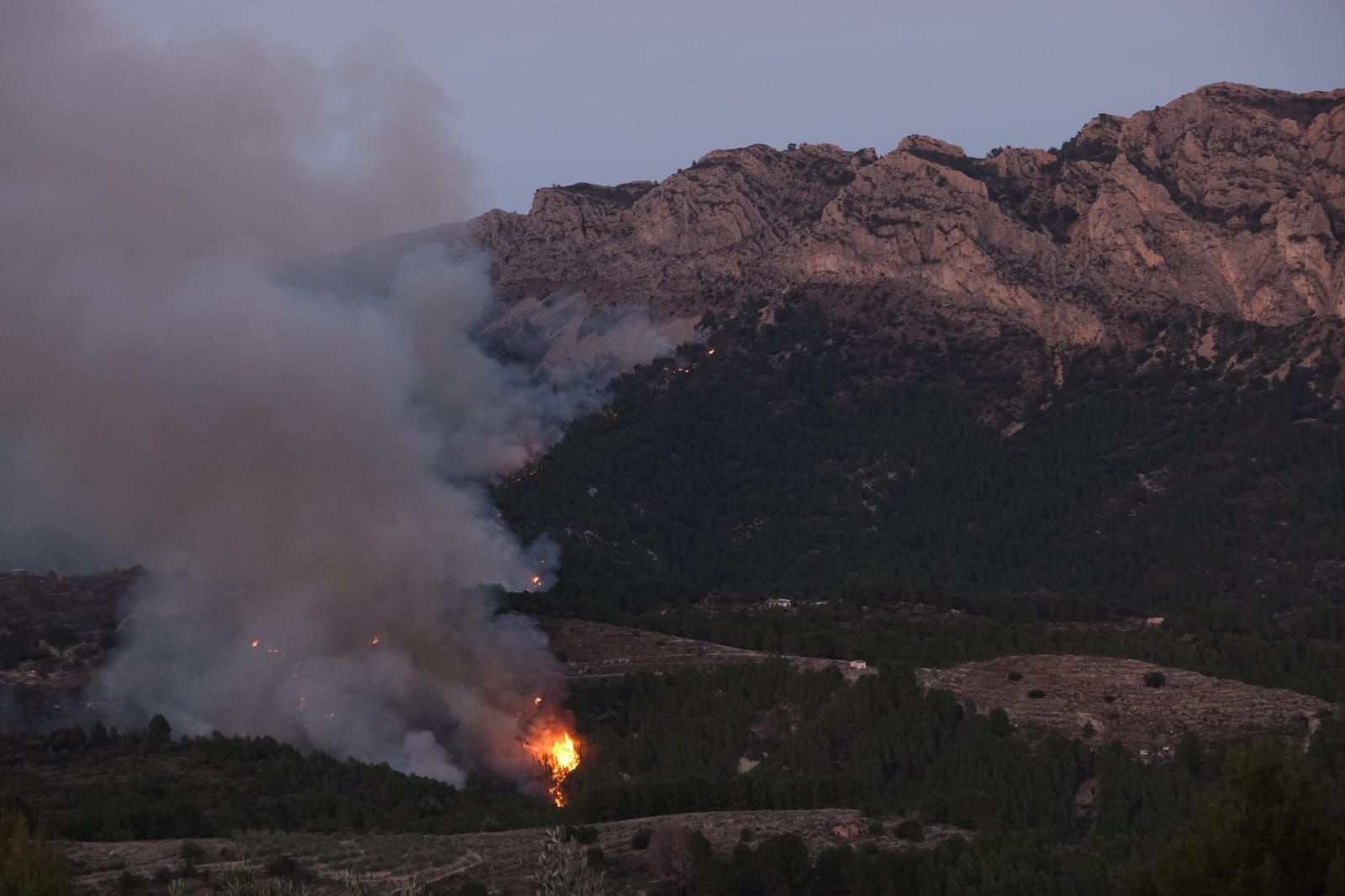 Las imágenes del incendio forestal declarado en Tàrbena