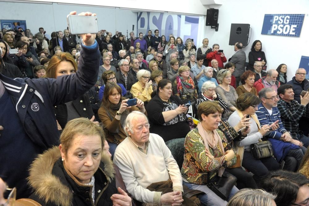 Encuentro de Pedro Sánchez con militantes socialis