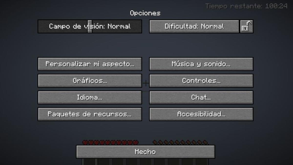 Paso 1: opciones Minecraft