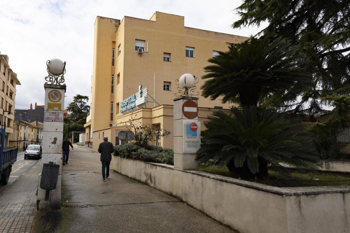 La entrada al Hospital General de Ontinyent.