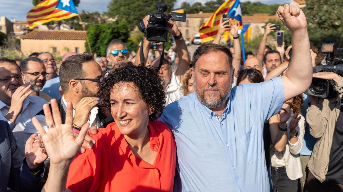 Junqueras y Marta Rovira