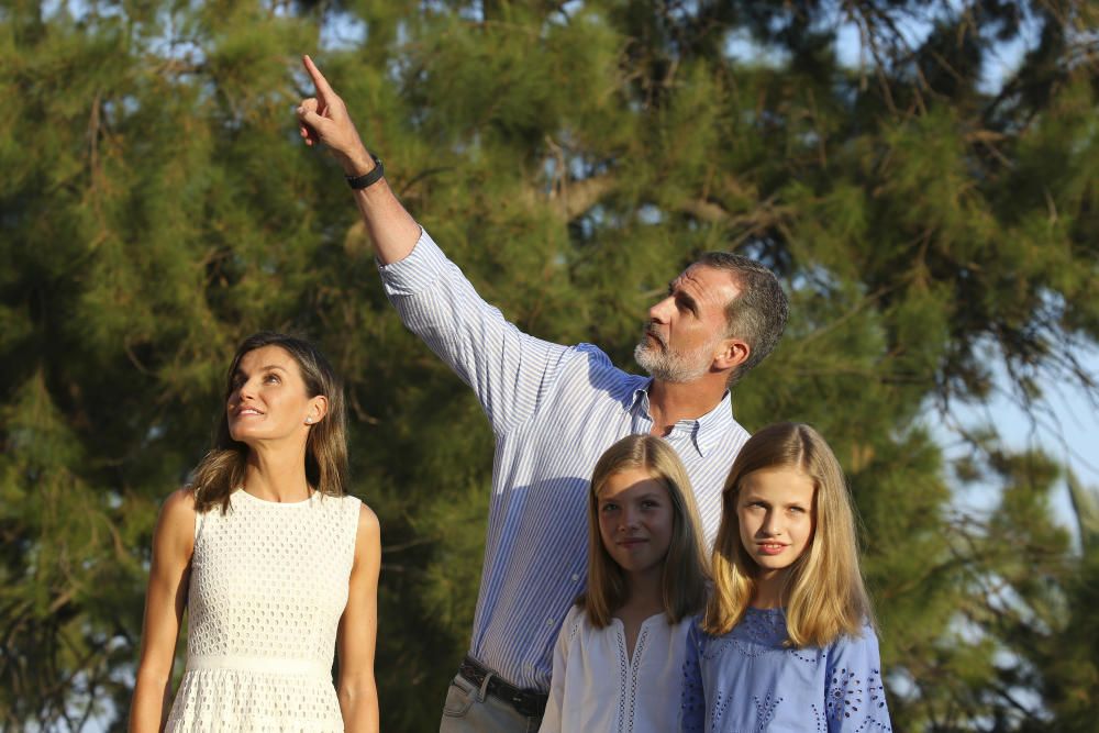 Posado de la Familia Real en el palacio de la Almudaina de Palma