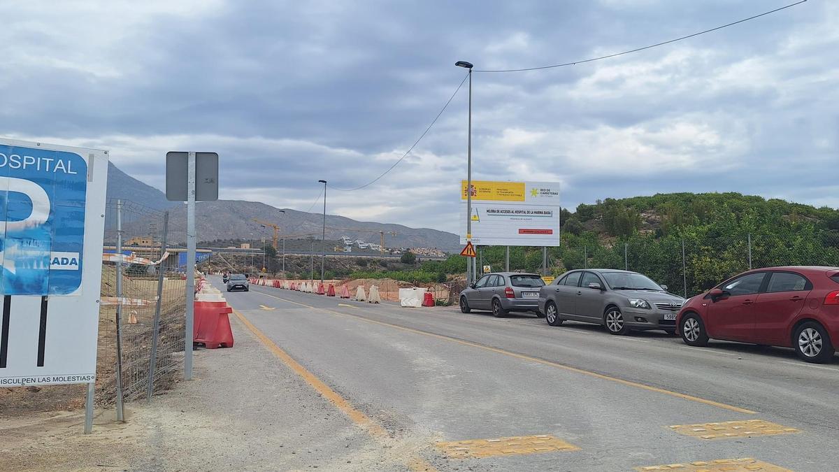 Las obras que rodean al hospital comarcal de la Marina Baixa, en La Vila Joiosa
