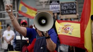 Concentración en el Congreso de los Diputados contra la investidura de Pedro Sánchez.