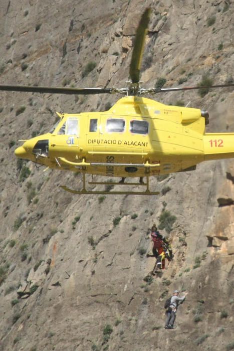 Rescate de un senderista en la Pared Negra