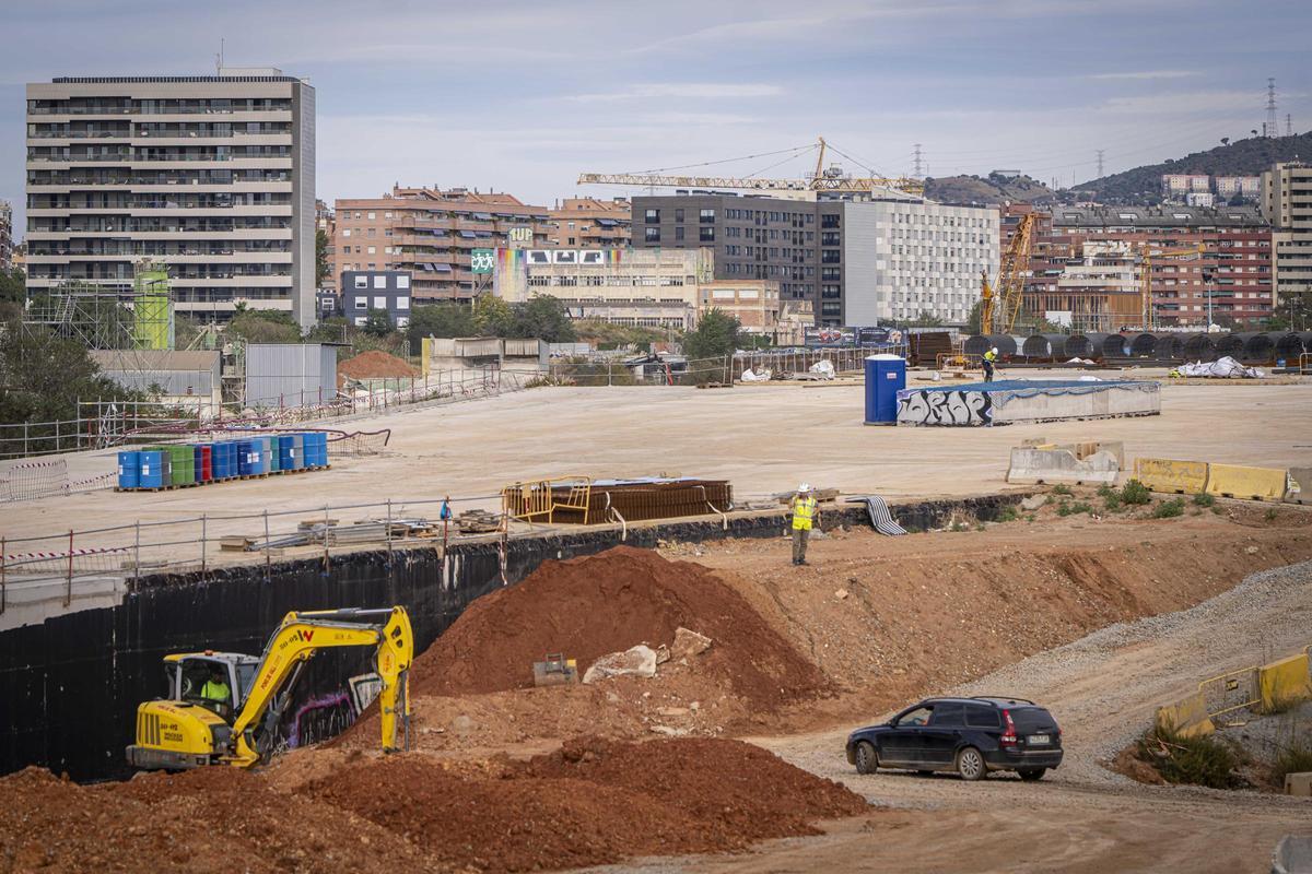 Así están las obras de la futura estación de la Sagrera