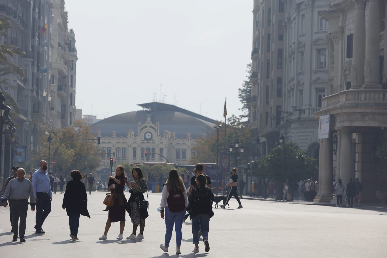 Humo en València por la quema de la paja del arroz