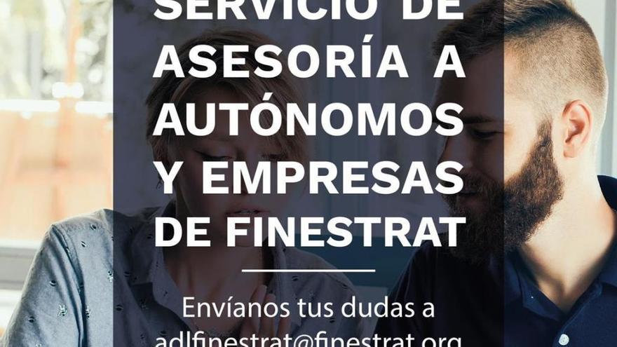 Cartel anunciador del servicio de información laboral y fiscal ante el estado de alarma