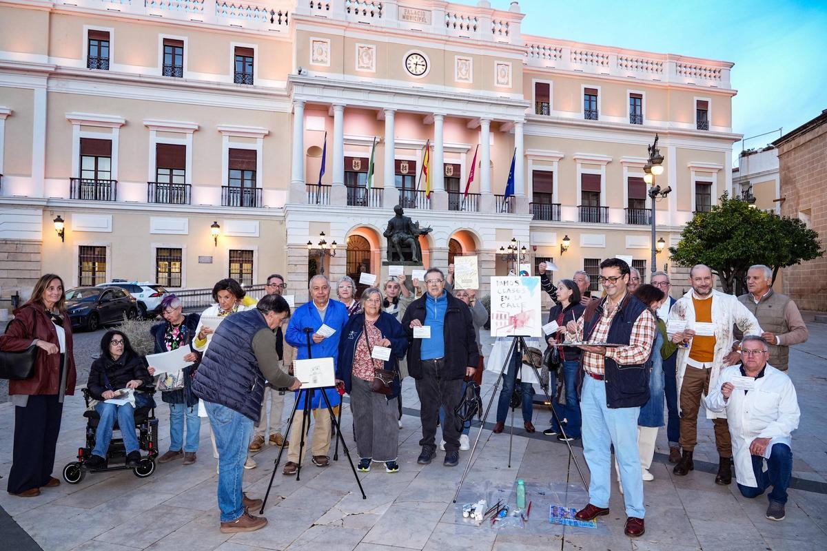 Una de las últimas protestas de los alumnos en la plaza de España.