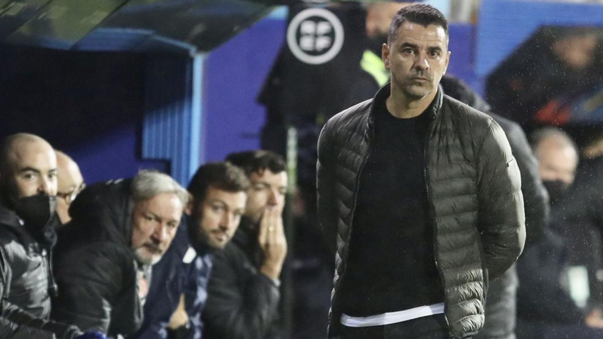 Míchel Sánchez, en l’últim partit davant l’Eibar. | LOF