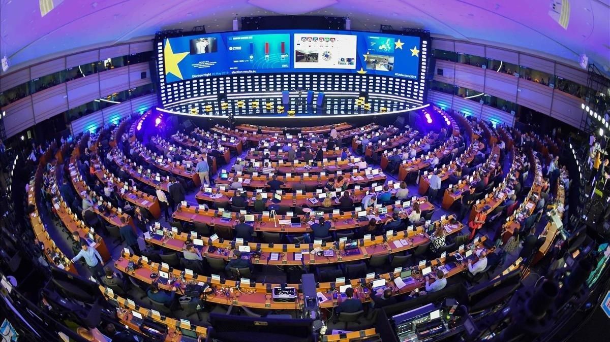 Vista del hemiciclo del Parlamento Europeo.