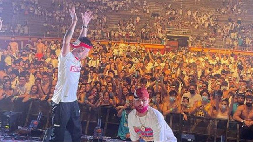 El concierto en la plaza de Toros de Palma, uno de los lugares sospechosos como origen de los brotes.