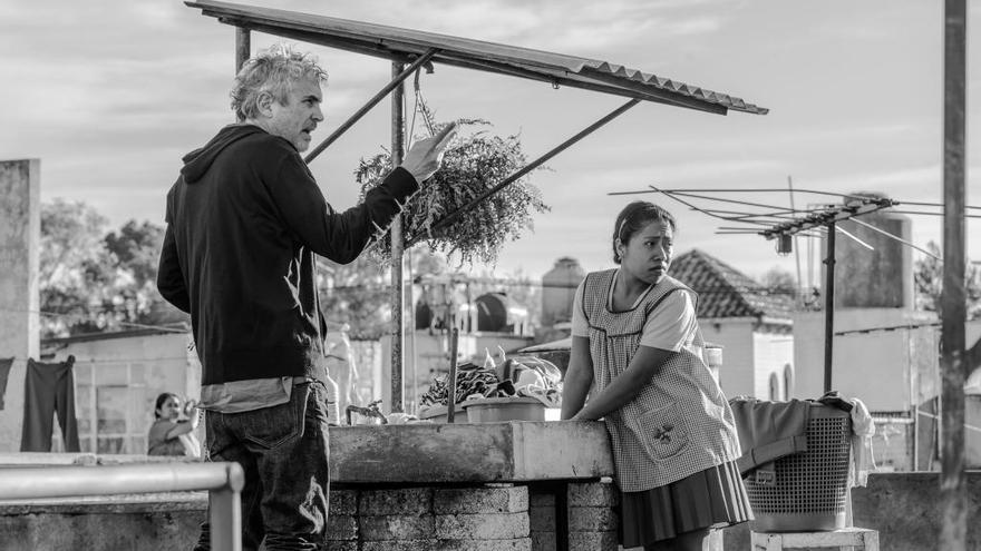 Un momento del rodaje de la película &#039;Roma&#039;.