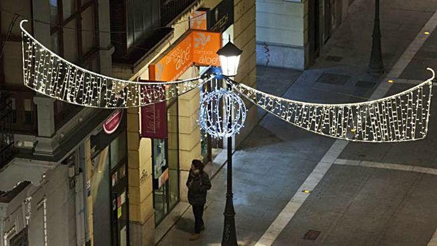 Iluminación de Navidad en Zamora, el pasado año.