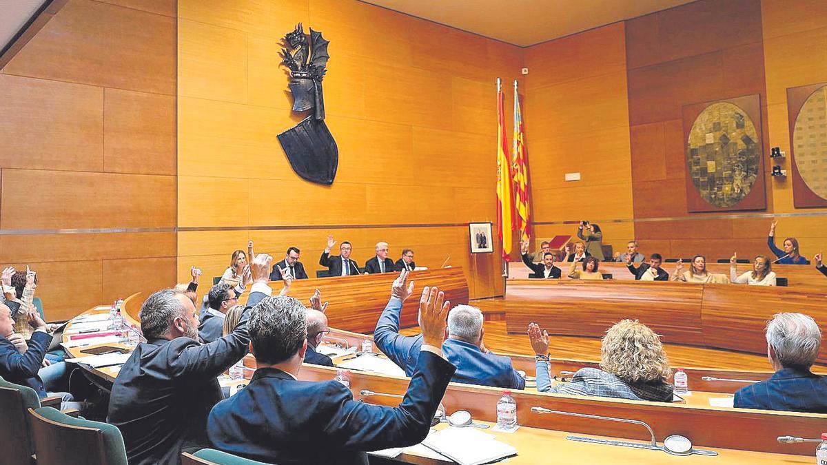 Pleno de la Diputación de Valencia.