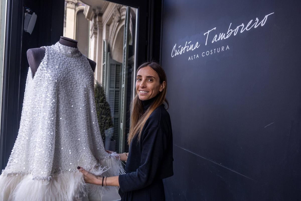 Cristina Tamborero, en su  Atelier en la Diagonal de Barcelona.