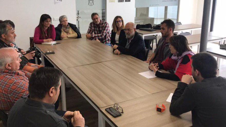 Reunión esta mañana de EUPV con diferentes colectivos.