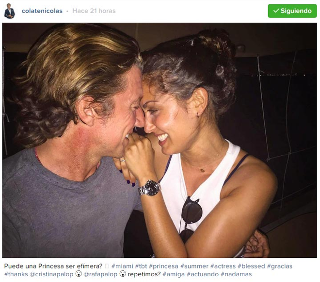 Colate e Hiba Abouk en una foto de Instagram