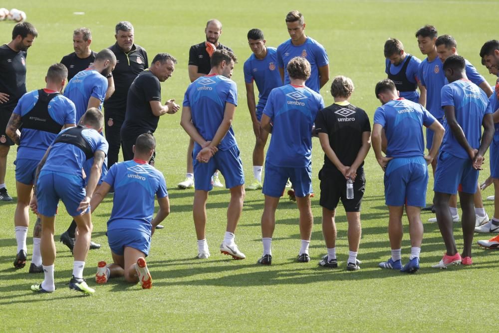 Darrer entrenament del Girona abans del partit contra el Reial Madrid