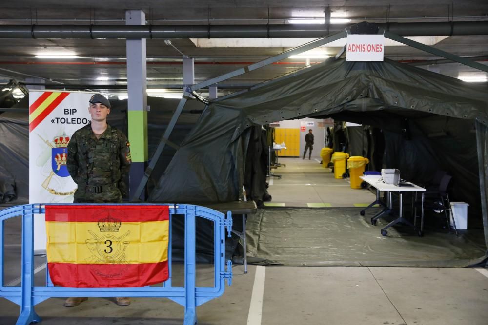 Así es el hospital de campaña del HUCA