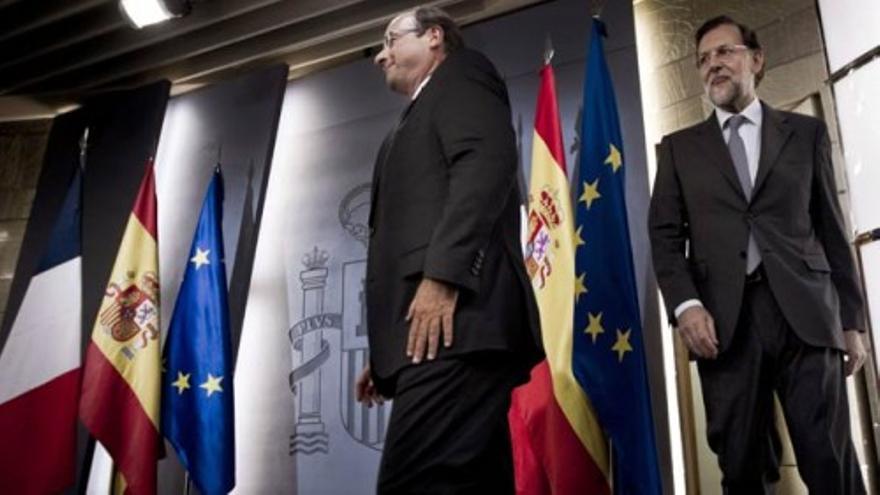 Rajoy y Hollande, a favor de la irreversibilidad del euro