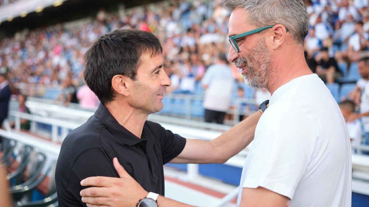 Asier Garitano, junto a Bolo.