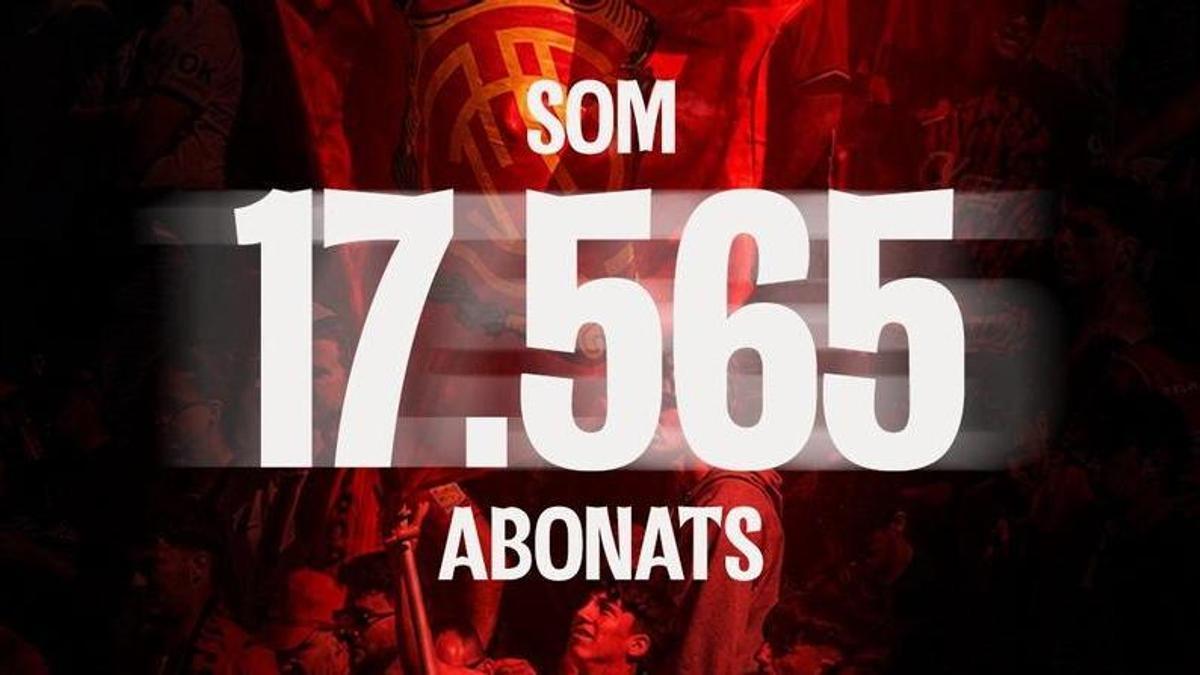 El Mallorca anuncia el número de renovaciones.