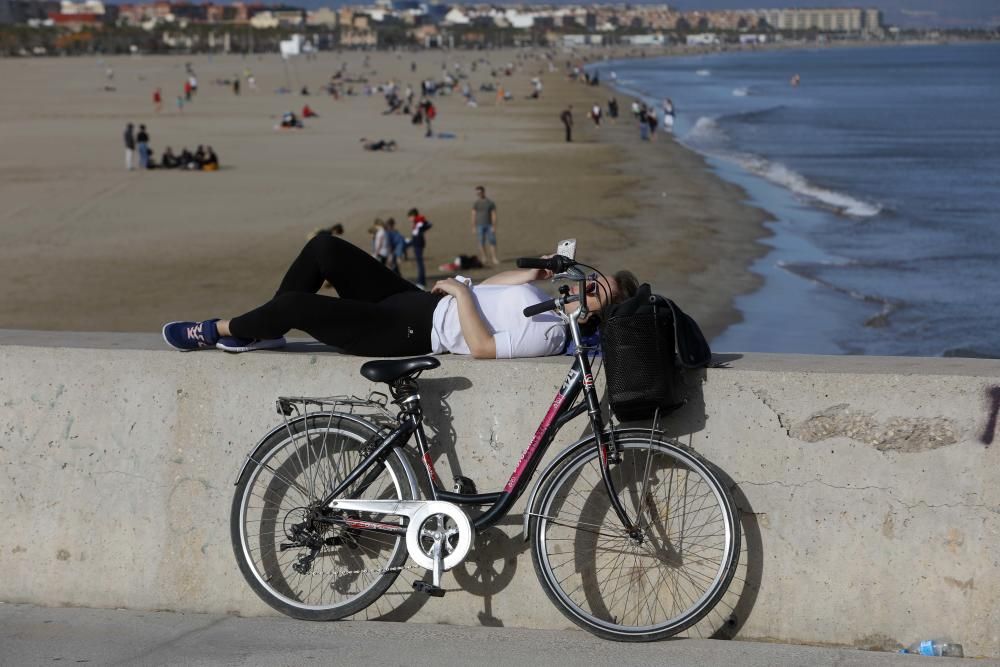 Calor en pleno enero en València