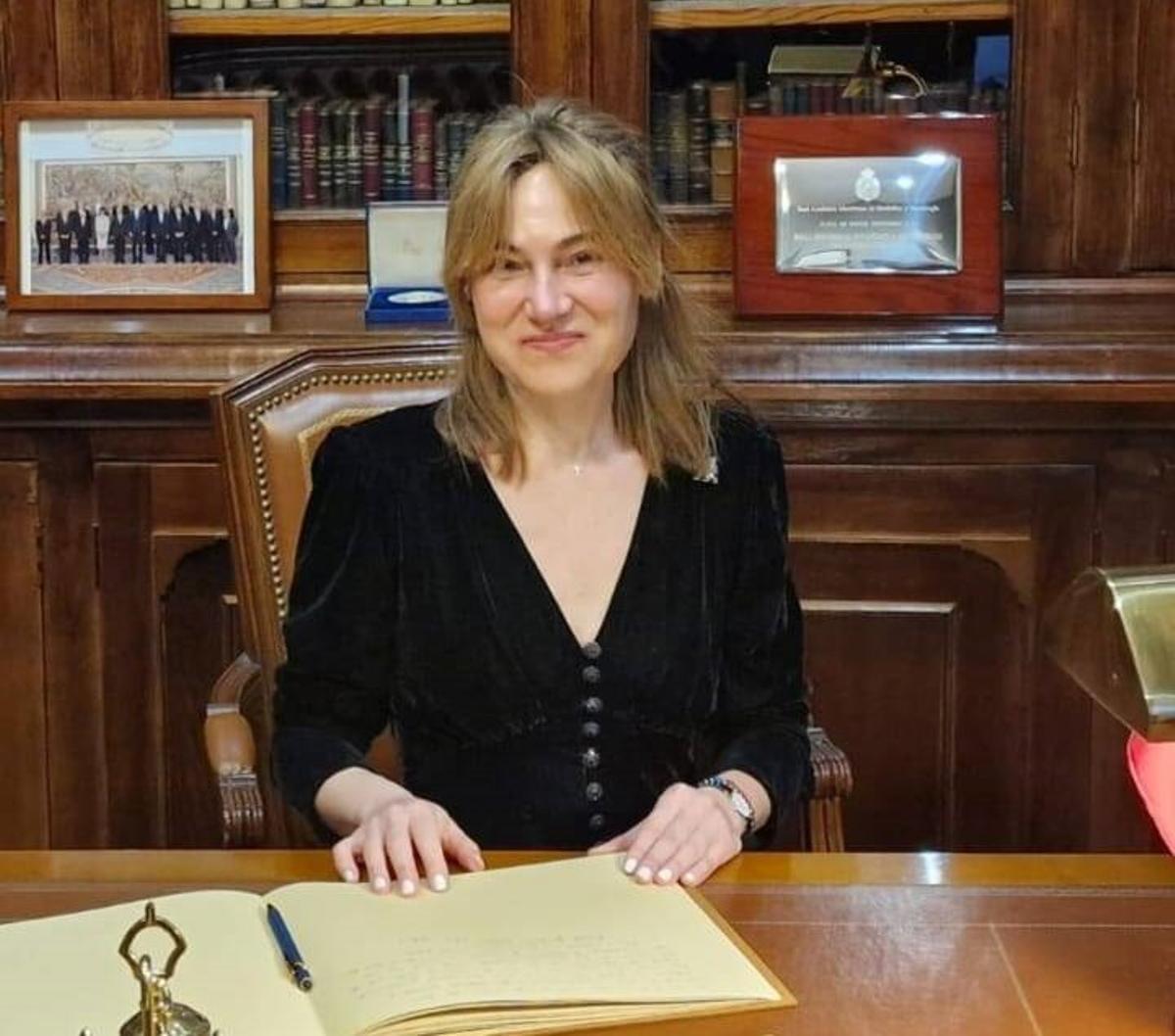 Raquel Jiménez Martín a la «Real Sociedad Económica Matritense de Amigos del País», el 19 de març passat.