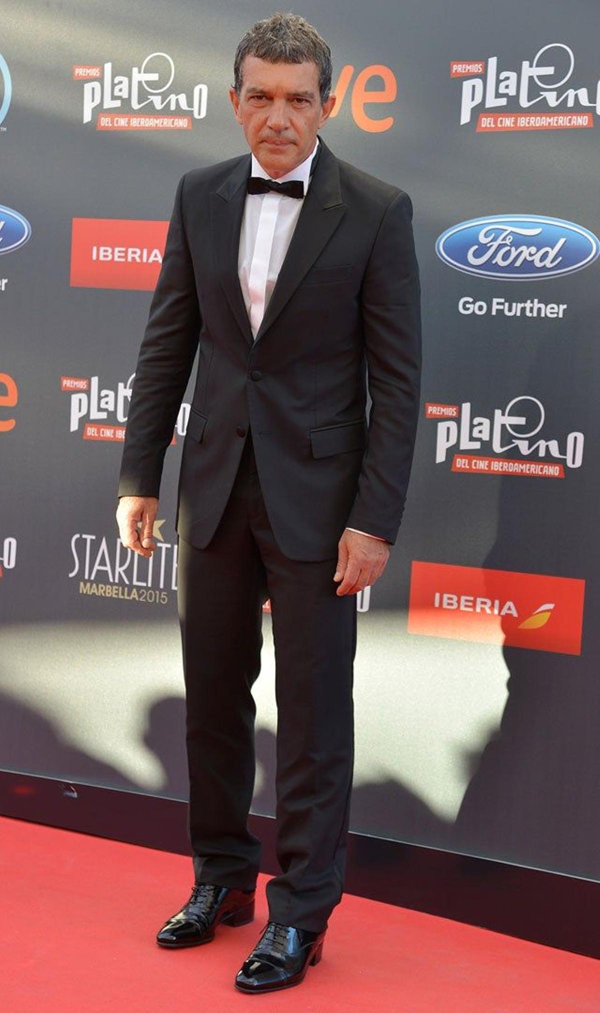 Antonio Banderas en la alfombra roja de los Premios Platino 2015