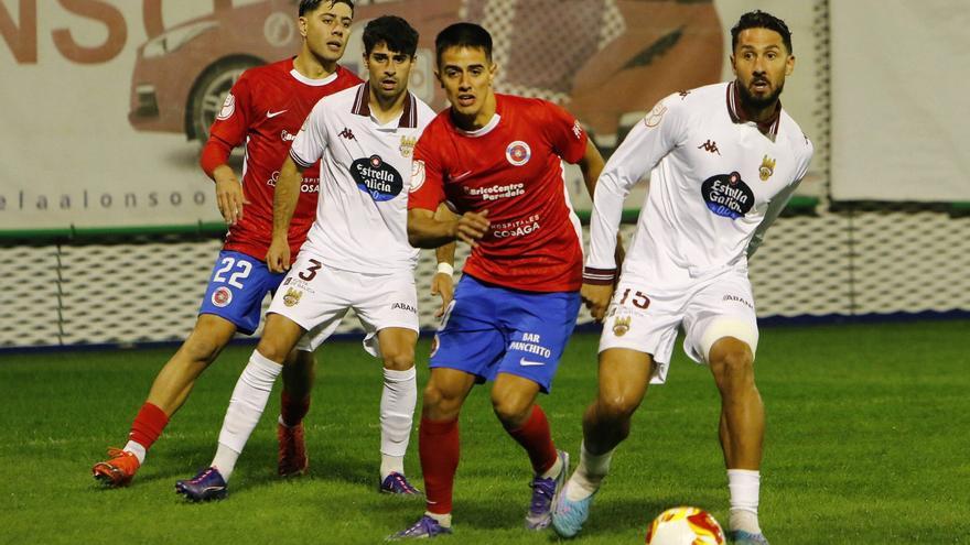 El Pontevedra, en su partido de primera ronda ante la UD Ourense.