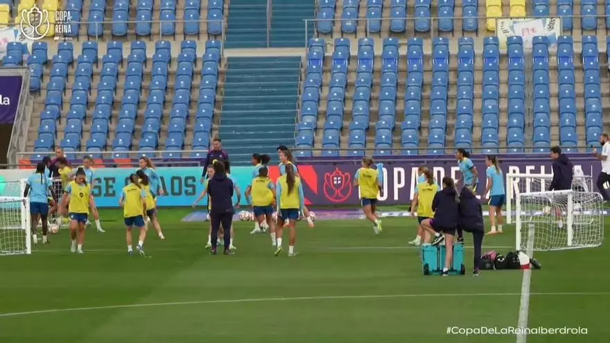 El último entrenamiento del Barça antes de la final de la Copa de la Reina