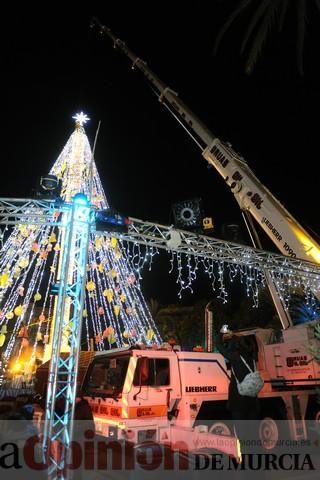 Encendido del Gran Árbol de Navidad de la Plaza Circular de Murcia