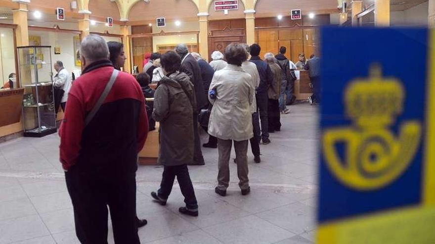 Una oficina de Correos en la primera jornada de huelga.