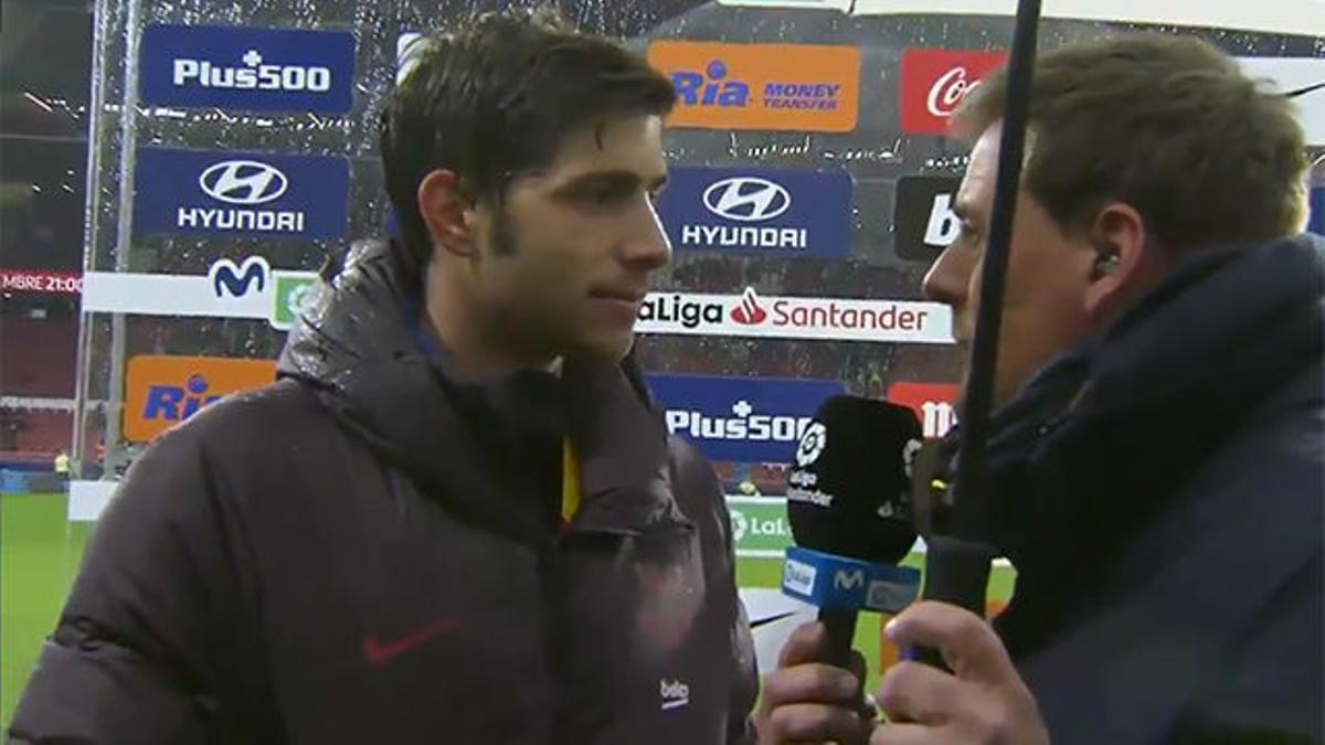 Sergi Roberto: "¿Messi o Ter Stegen? Esto es un trabajo de equipo"